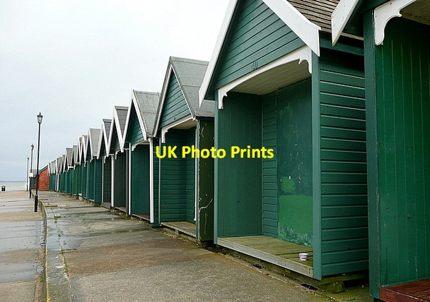 Photo 6"x4" Gurnard beach huts Cowes c2012