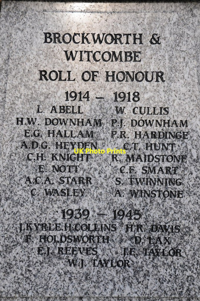 Photo 6"x4" Roll of Honour, Brockworth and Witcombe War Memorial Brockworth c2013