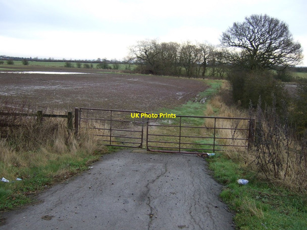 Photo 6"x4" Field entrance off the A66 Lingfield\/NZ3114 c2013