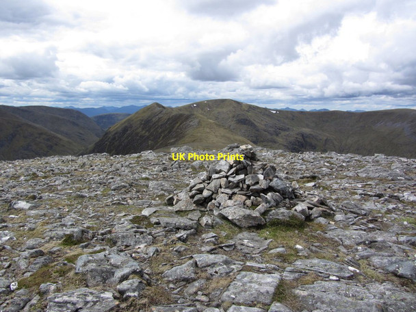 Photo 6"x4" Summit of Sean Mheall with view towards Sron a' Choire Ghairbh Sean Mheall c2012