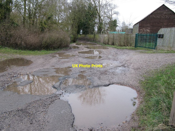Photo 6"x4" End of Cow Lane Cholsey c2012