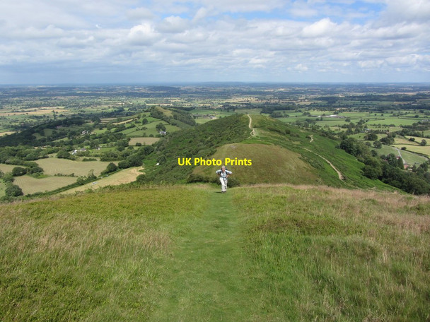 Photo 6"x4" Nearing the top of Middletown Hill with view northeast across Shropshire Bulthy c2012