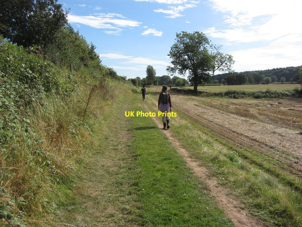 Photo 6"x4" Walking on the Severn Way by Sheepcote Farm near Severn Stoke Birch Green\/SO8545 c2012