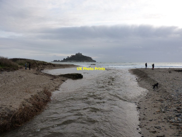 Photo 6"x4" Mouth of the Red River at high tide Gwallon c2012