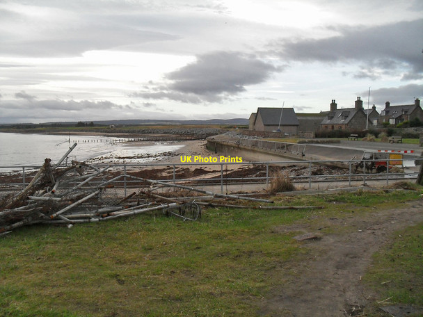 Photo 6"x4" Storm damage at Golspie pier Drummuie c2013
