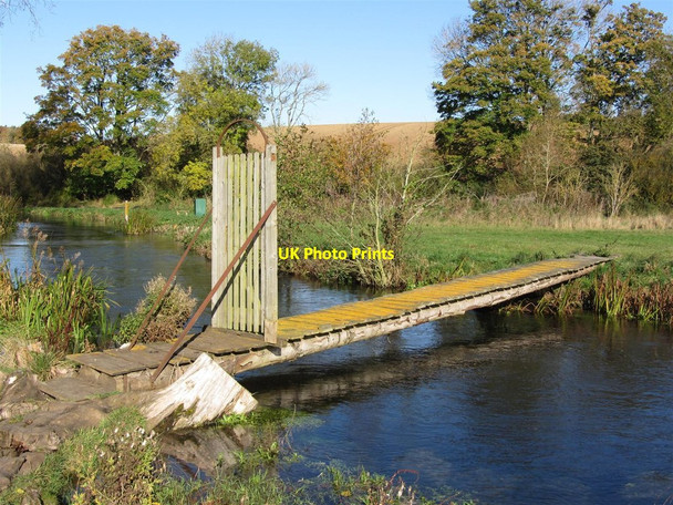 Photo 6"x4" Private footbridge over River Coln, east of Ash Copse near Coln St Aldwyns Coln St Aldwyns c2012