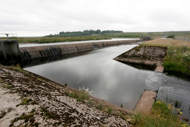 Photo 6"x4" Dam at the head of Loch Shurrery. Dorrery c2008