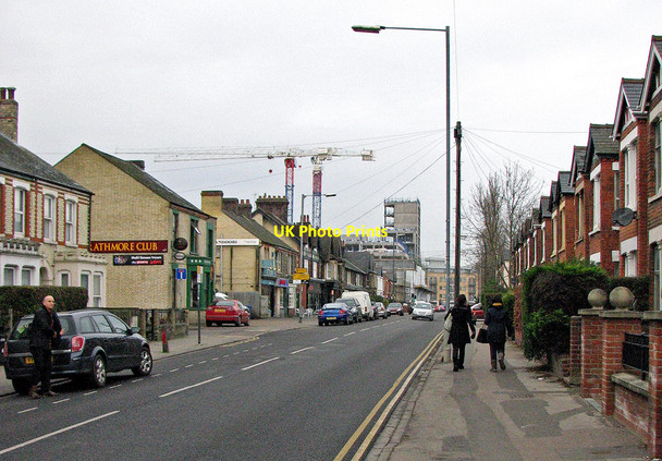 Photo 6"x4" Cherry Hinton Road and cranes at The Marque Cambridge\/TL4658 c2013