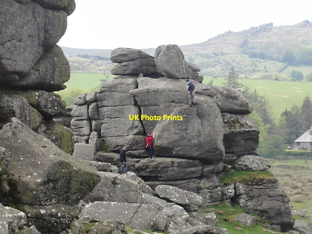 Photo 6"x4" Rock Climbing on Hound Tor Bonehill\/SX7277 c2012