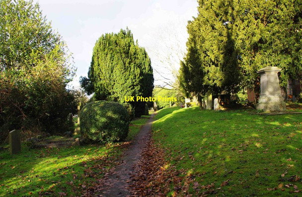 Photo 6"x4" Public footpath through church grounds to Lido Park, Droitwich Droitwich c2013