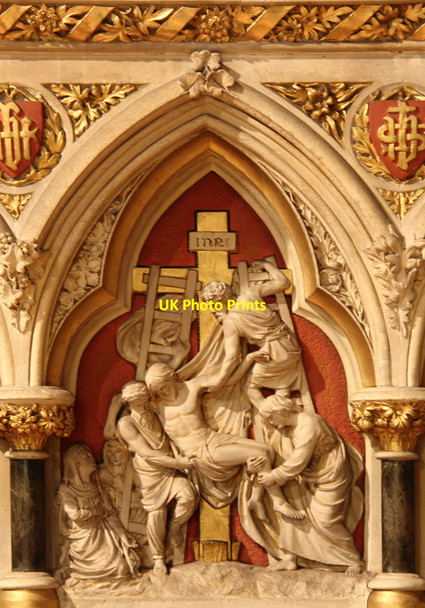 Photo 6"x4" St Mary, Acton - Reredos detail Acton\/TQ2080 c2013