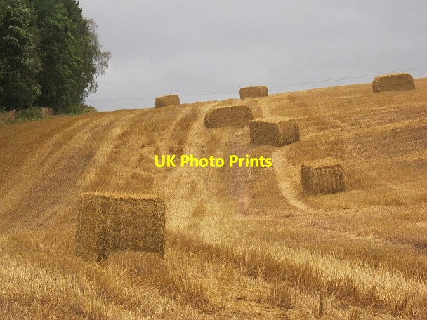 Photo 6"x4" Square bales, Newmiln Guildtown c2012