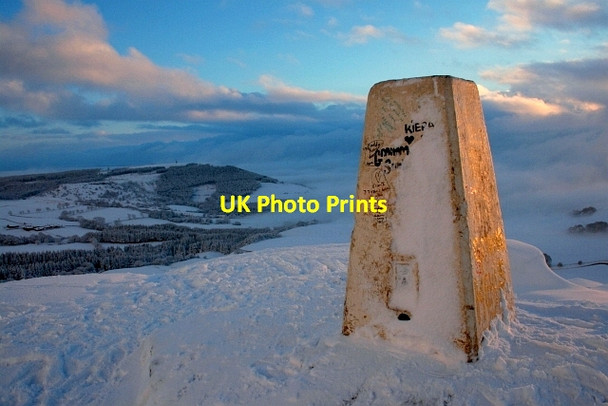 Photo 6"x4" Triangulation Pillar, Roseberry Topping Great Ayton c2013