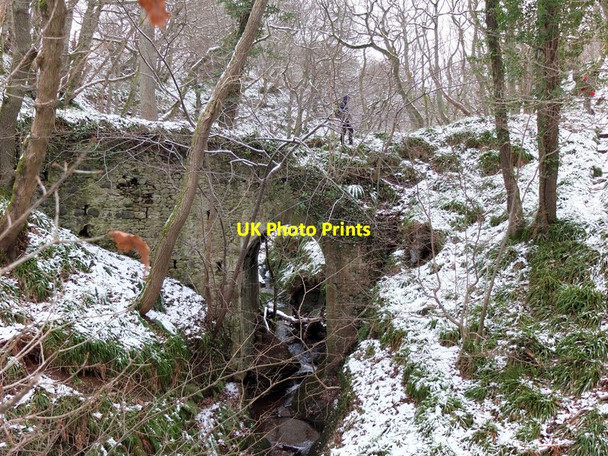 Photo 6"x4" Old bridge in Woodhall Dean Spott\/NT6775 c2013