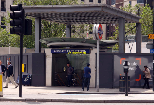 Photo 6"x4" Aldgate East Station entrance London c2012