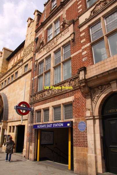 Photo 6"x4" Aldgate East Station entrance Stepney\/TQ3481 c2012
