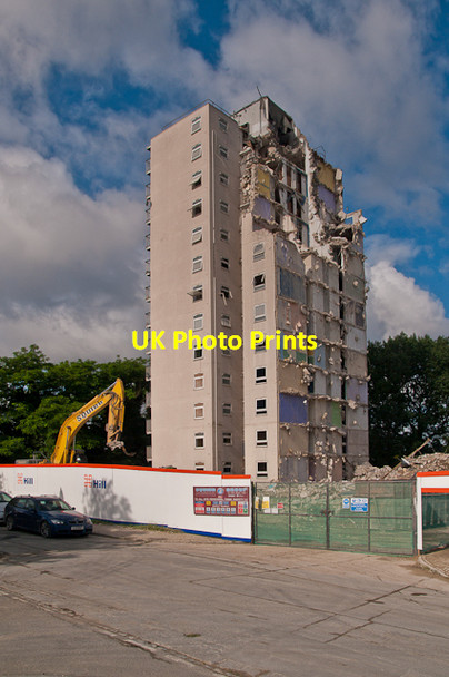 Photo 6"x4" Alkham Tower demolition Derry Downs c2012