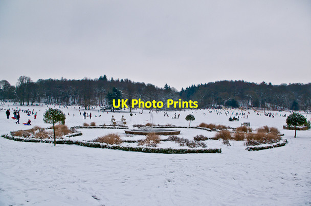 Photo 6"x4" Priory Park in snow Reigate c2013