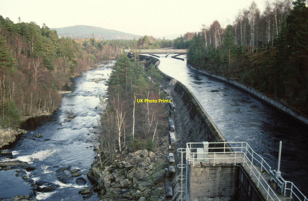 Photo 6"x4" Looking downstream from Dunalastair dam Dunalastair c1992