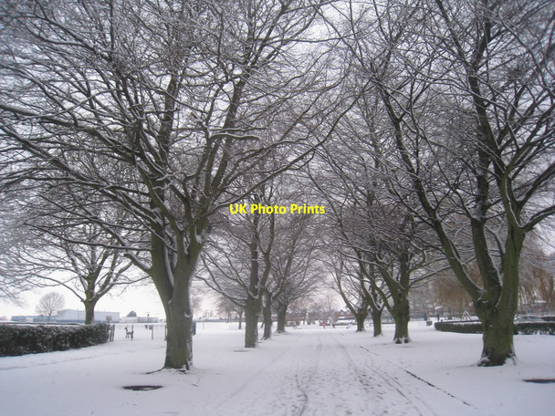 Photo 6"x4" Sheffield Park in the snow Scunthorpe c2013