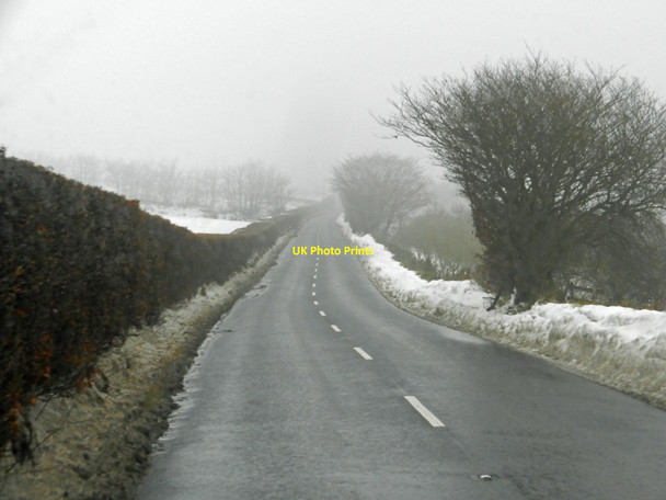 Photo 6"x4" Part of the A39 known as Widner Top Martinhoe Cross c2013