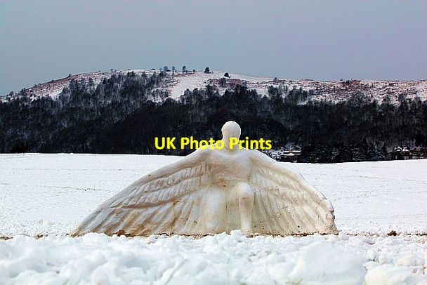 Photo 6"x4" Ice angel on Peachfield Common, Malvern Great Malvern c2013