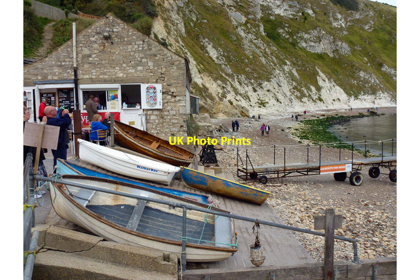 Photo 6"x4" Boats near the Old Boat House cafe, Lulworth Cove West Lulworth c2012