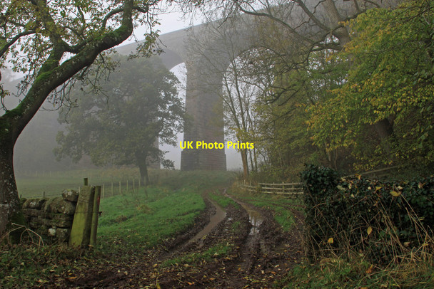 Photo 6"x4" A misty Drybeck Viaduct Lockhills c2012
