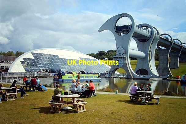 Photo 6"x4" Picnic area at the Falkirk Wheel Tamfourhill c2006