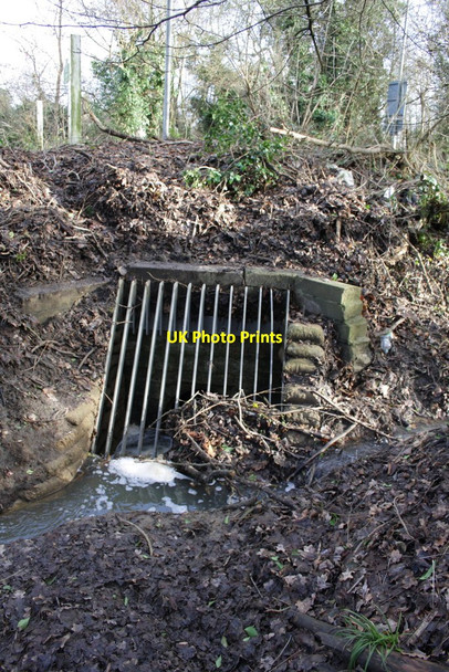 Photo 6"x4" Culvert for stream under Kennington Road Little London\/SP5201 c2013