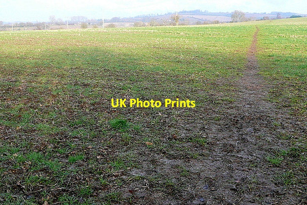 Photo 6"x4" Footpath from Shipston Barcheston c2013