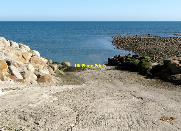 Photo 6"x4" Concrete slipway at Leestone Caravan Park Ballymartin c2011
