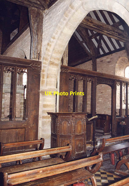 Photo 6"x4" St Cosmas & St Damian, Stretford -  Pulpit Stretford Court c1998