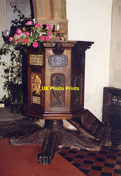 Photo 6"x4" St James, Kinnersley - Pulpit Kinnersley\/SO3449 c1998