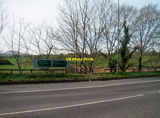 Photo 6"x4" The A24 (Newcastle) Road at the Loughinisland turn-off Loughinisland c2011