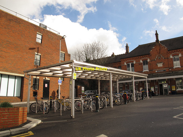 Photo 6"x4" Cycle racks outside Purley station Purley c2013
