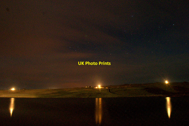 Photo 6"x4" Easter Loch, Uyeasound, at night Uyeasound c2013