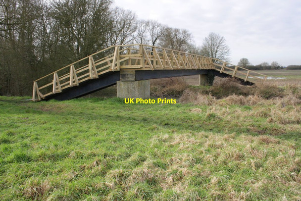 Photo 6"x4" Bridge over River Ock near New Cut Mill Abingdon c2013