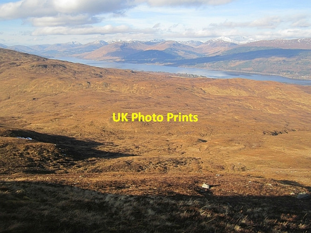 Photo 6"x4" Moorland below Meall an t-Slamain Trislaig c2013