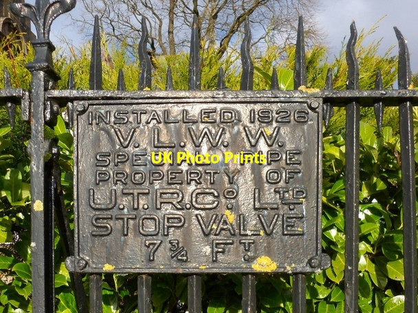 Photo 6"x4" Plaque on fence of Christie Park Alexandria c2013