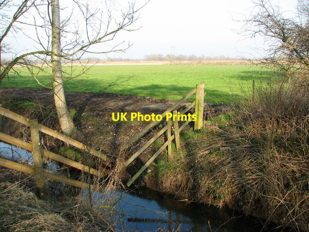 Photo 6"x4" Drainage ditch and pastures, Barsham Marshes Beccles c2013