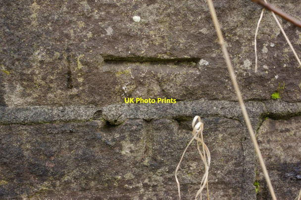 Photo 6"x4" Cut Bench Mark, Platform 4, Shipley Train Station Shipley\/SE1437 c2013