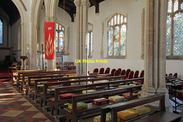 Photo 6"x4" All Saints, Lawshall - South arcade Lawshall c2013