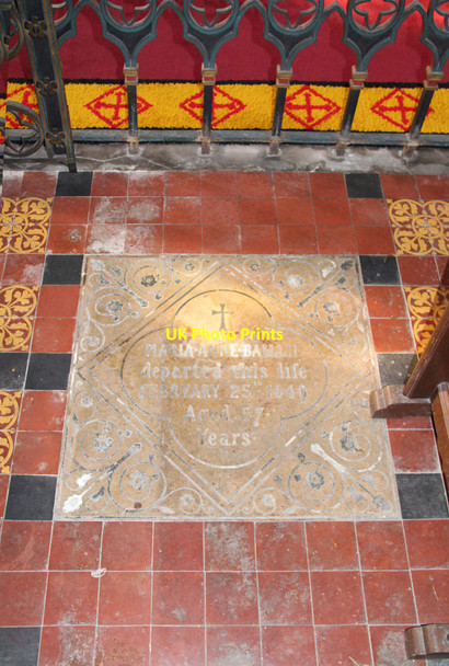 Photo 6"x4" All Saints, Lawshall - Ledger slab Lawshall c2013