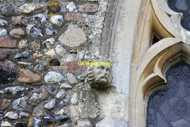Photo 6"x4" All Saints, Drinkstone - Label head Drinkstone\/TL9561 c2013