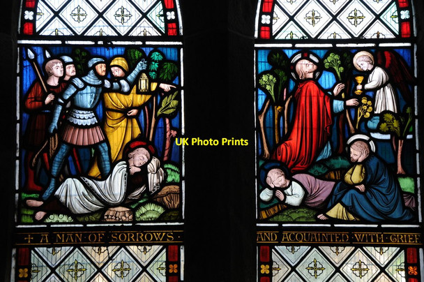 Photo 6"x4" Stained glass window, Ullingswick church Ullingswick c2013