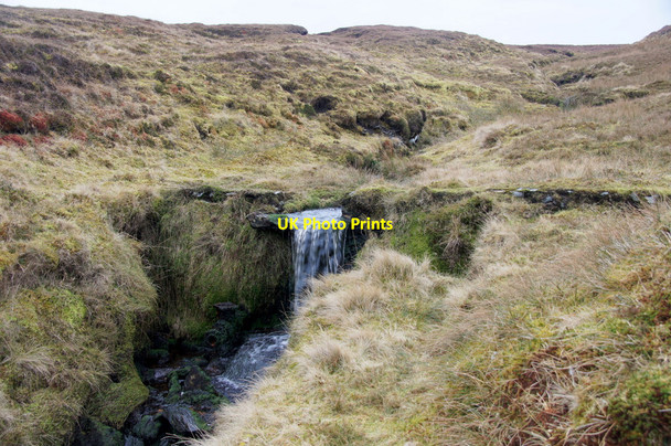 Photo 6"x4" Small dam on the upper reaches of the Burn of Skaw Kirkaton c2013