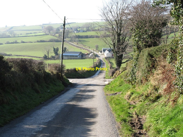 Photo 6"x4" Minor cross roads on the descending Clontafleece Road Burren c2013