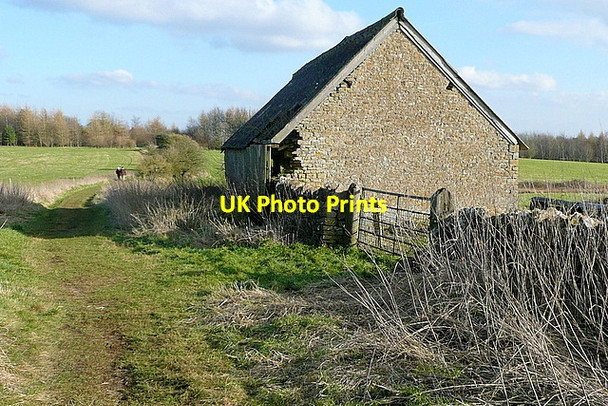 Photo 6"x4" Footpath towards Glyme Farm Chipping Norton c2013