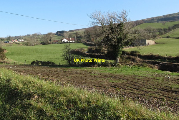 Photo 6"x4" View across the Moygannon River from Ballyvally Road to the Coyles Hill road Mayobridge c2013